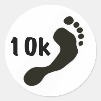 Redonda Pegatina descalzo 10K