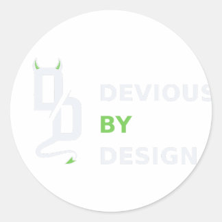 Redonda Pegatina Devious by Design