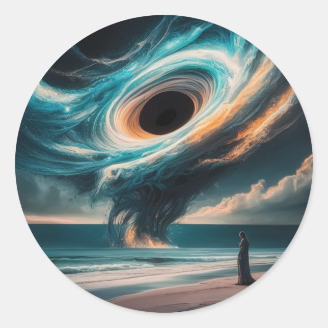 Redonda pegatina diferente (Anverso)