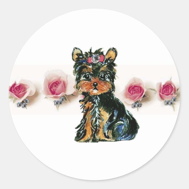 Redonda Pegatina Diva Adorable (Anverso)