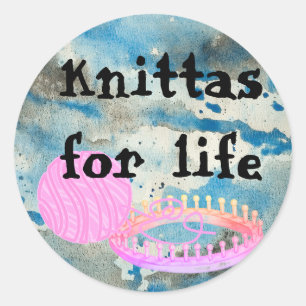 Redonda Pegatina divertido de Loom Knitting