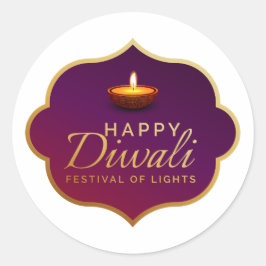 Redonda Pegatina Diwali