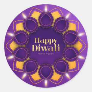 Redonda Pegatina Diwali
