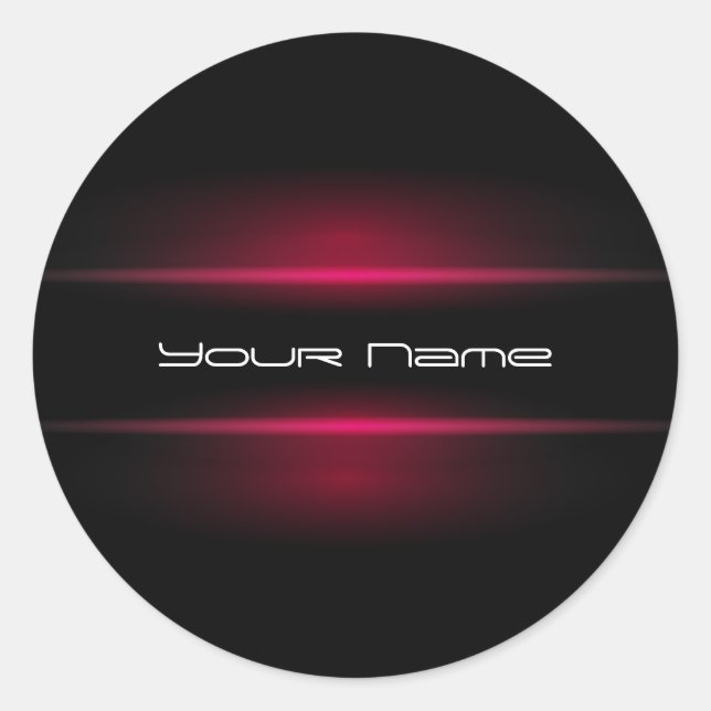 Redonda Pegatina DJ elegante (Anverso)