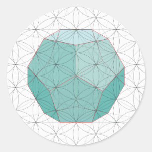 Redonda Pegatina Dodecahedron