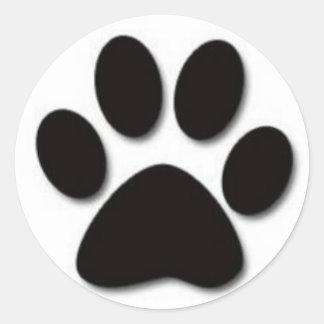 Redonda Pegatina Dog Paw