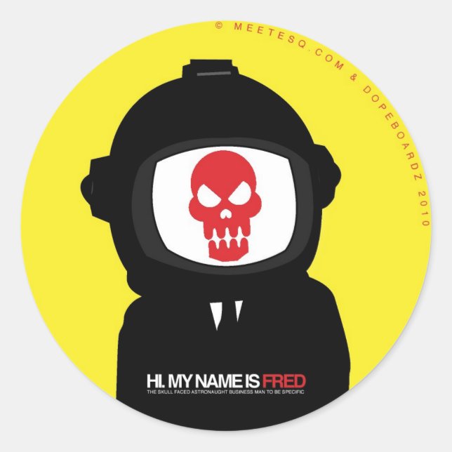 Redonda Pegatina DopeBoardz (Anverso)