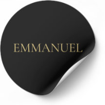 Pegatina dorada minimalista EMMANUEL – Adorno de N