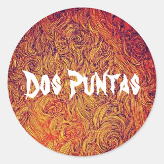 Redonda Pegatina Dos Puntas