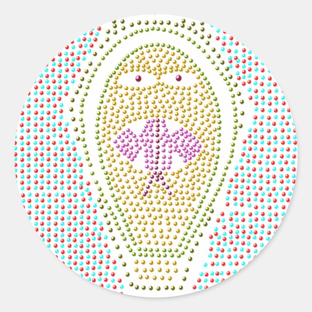 Redonda Pegatina Dotty Egyptian Cobra (Anverso)