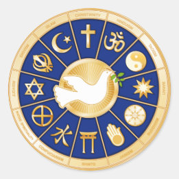 Redonda Pegatina Dove of Peace