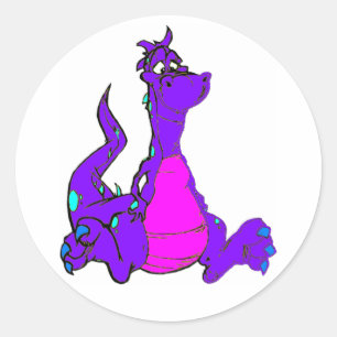 Redonda Pegatina Dragon