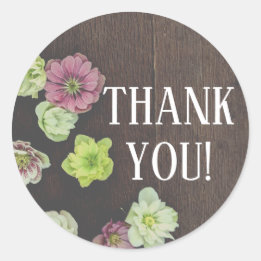 Redonda Pegatina DRAMATIC Garden Hellebore Favor