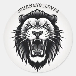 Redonda pegatina dreamcatcher por James Michael Miller