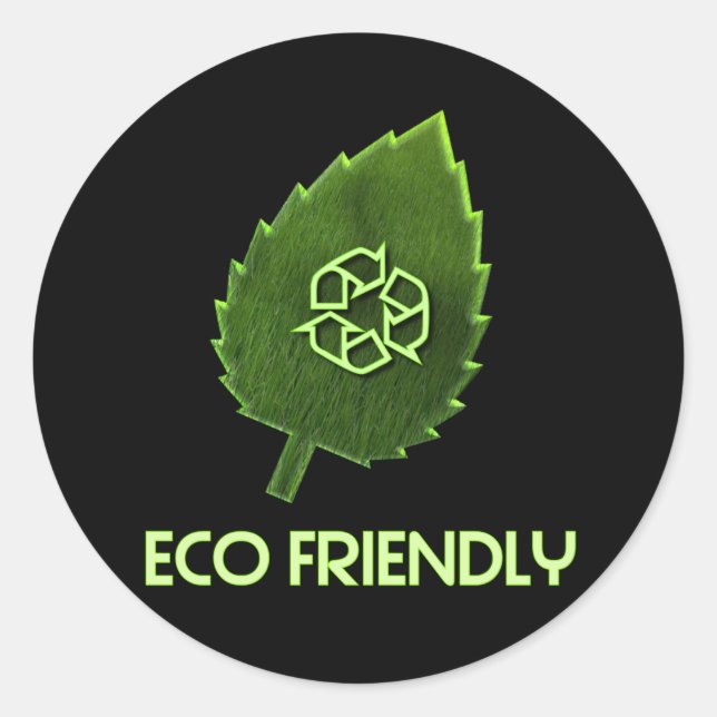 Redonda Pegatina Eco Friendly (Anverso)