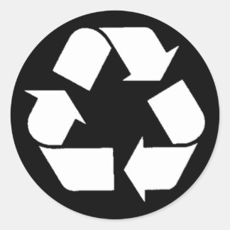 Redonda Pegatina EcoFlair - Reciclar.
