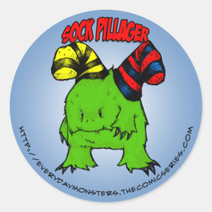 Redonda Pegatina EDM Sock Pillager