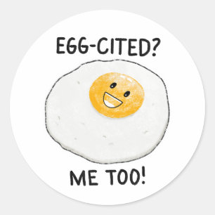 Redonda Pegatina Eggcitado