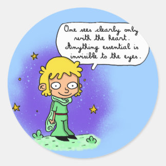 Redonda pegatina "El principito"