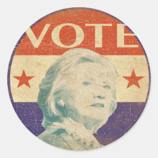 Redonda Pegatina electoral de Hillary Clinton en 2016