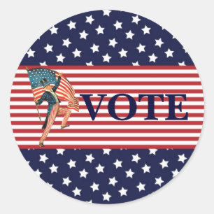 Redonda Pegatina electoral de voto