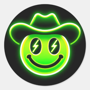 Redonda Pegatina Electric Cowboy