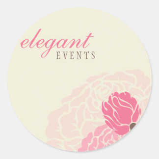 Redonda PEGATINA ELEGANTE SEAL :: elegante rosa 1