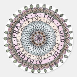 Redonda Pegatina Elogia al Señor Medallón