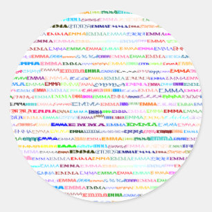 Redonda Pegatina Emma Text Design II