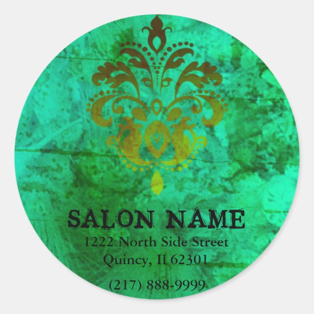 Redonda Pegatina empresarial de alta escala (Anverso)