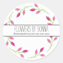 Redonda Pegatina EMPRESARIAL FLOWER