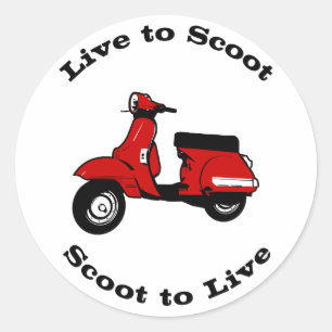 Redonda Pegatina en directo a Scoot Round
