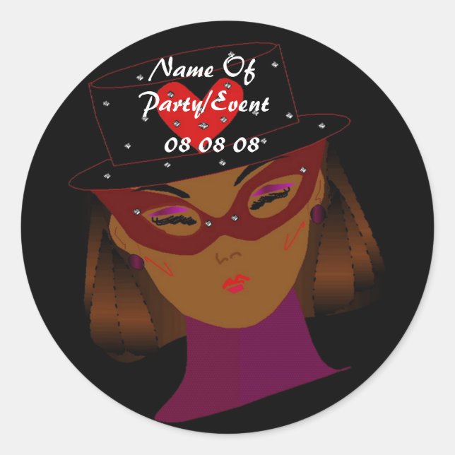 Redonda pegatina "Es mi Fiesta" (Anverso)