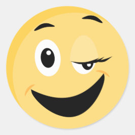 Redonda Pegatina escolar con Emoji facial