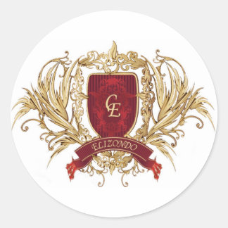 REDONDA PEGATINA ESCUDO CE