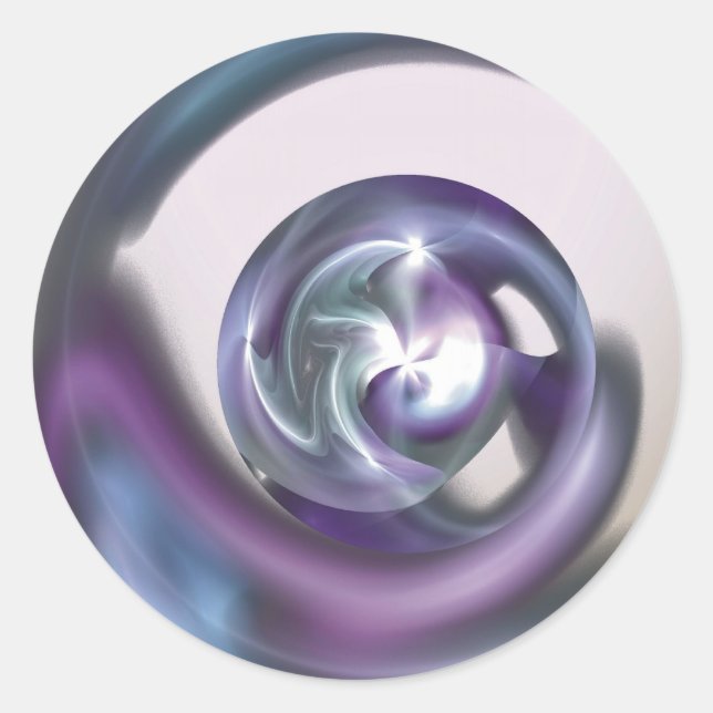 Redonda Pegatina Esfera Estelar (Anverso)