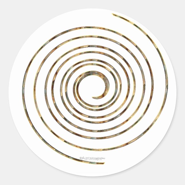 Redonda Pegatina espiral (Anverso)