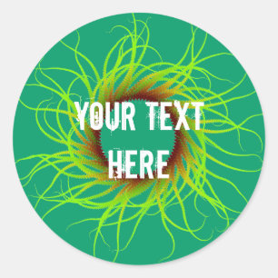 Redonda Pegatina espiral abstracto
