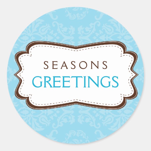 Redonda PEGATINA ESTILO SEAL :: damasco vinícola 4A (Anverso)