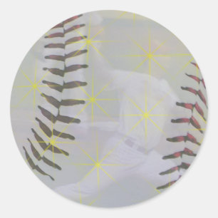Redonda Pegatina Estrella de Béisbol