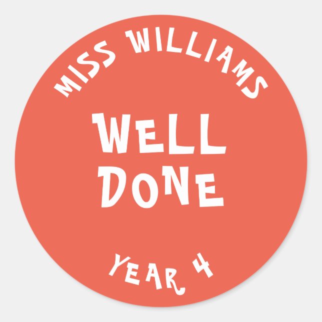 Redonda Pegatina Estrella de Fomento del Buen Trabajo del  (Anverso)