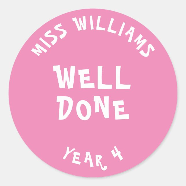 Redonda Pegatina Estrella de Fomento del Buen Trabajo del  (Anverso)