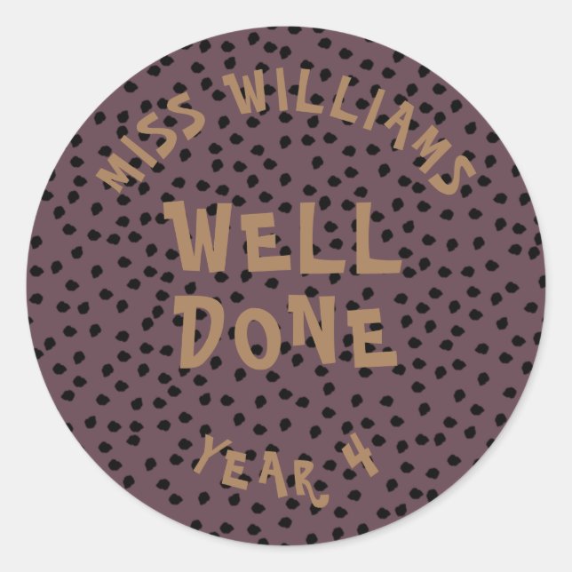 Redonda Pegatina Estrella de Fomento del Buen Trabajo del  (Anverso)