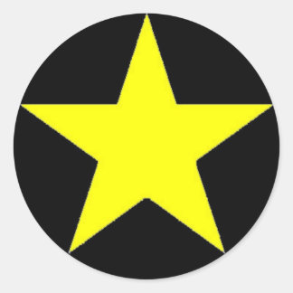 Redonda Pegatina Estrella de Jammer Amarillo