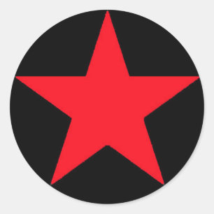 Redonda Pegatina Estrella de Jammer Rojo