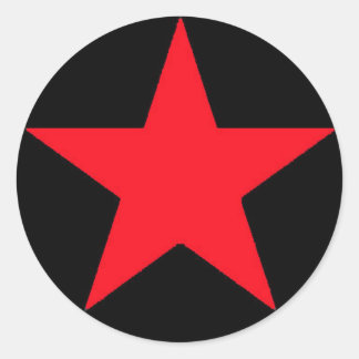 Redonda Pegatina Estrella de Jammer Rojo