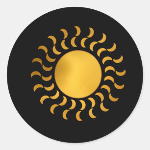 Redonda Pegatina Estrella Oscura