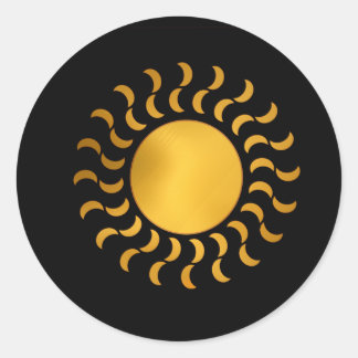Redonda Pegatina Estrella Oscura