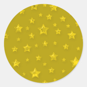 Redonda Pegatina estrellado del oro