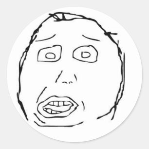 Redonda Pegatina estúpido de la cara